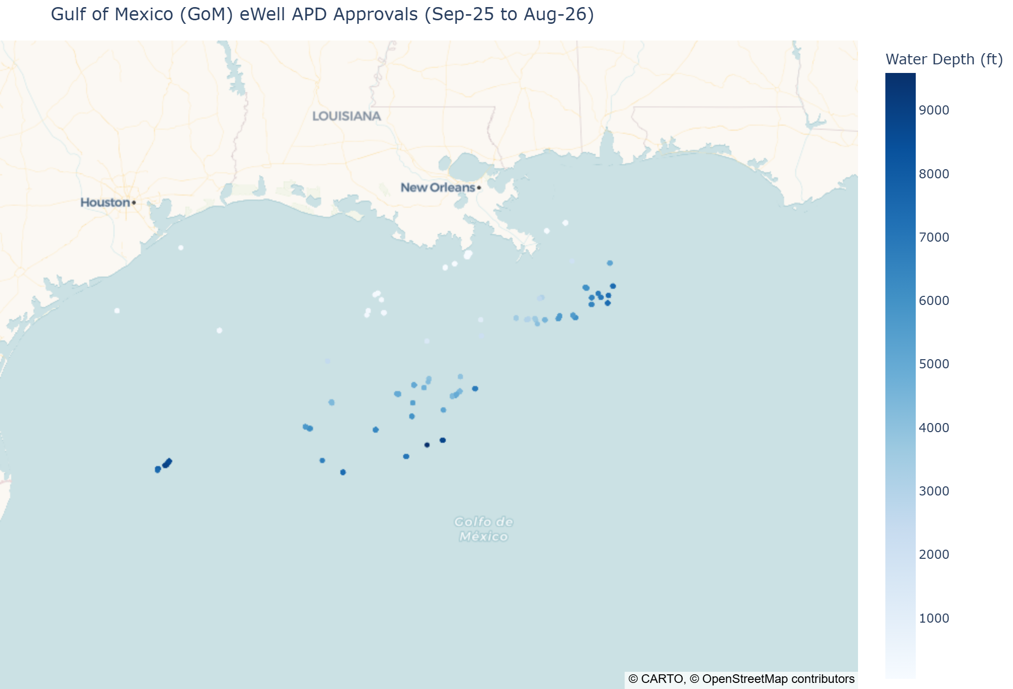 Preview: BSEE Gulf of Mexico approved wells map